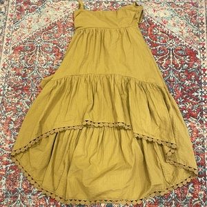 Anthropologie High Low Strapless MIDI Dress